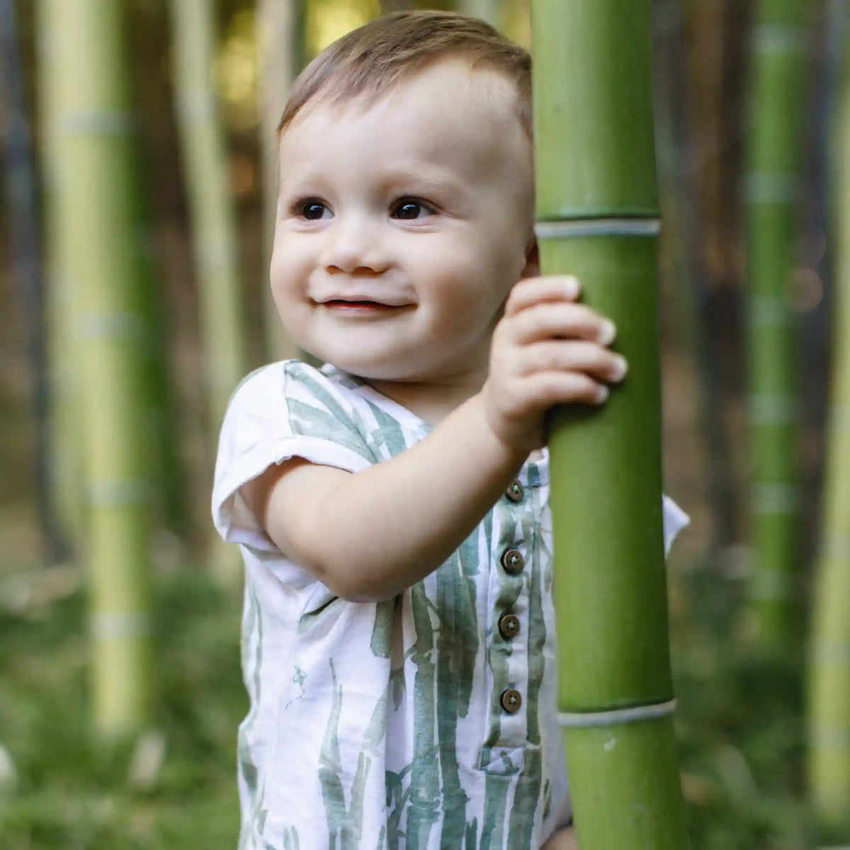 Bamboo Forest Baby Boy Romper