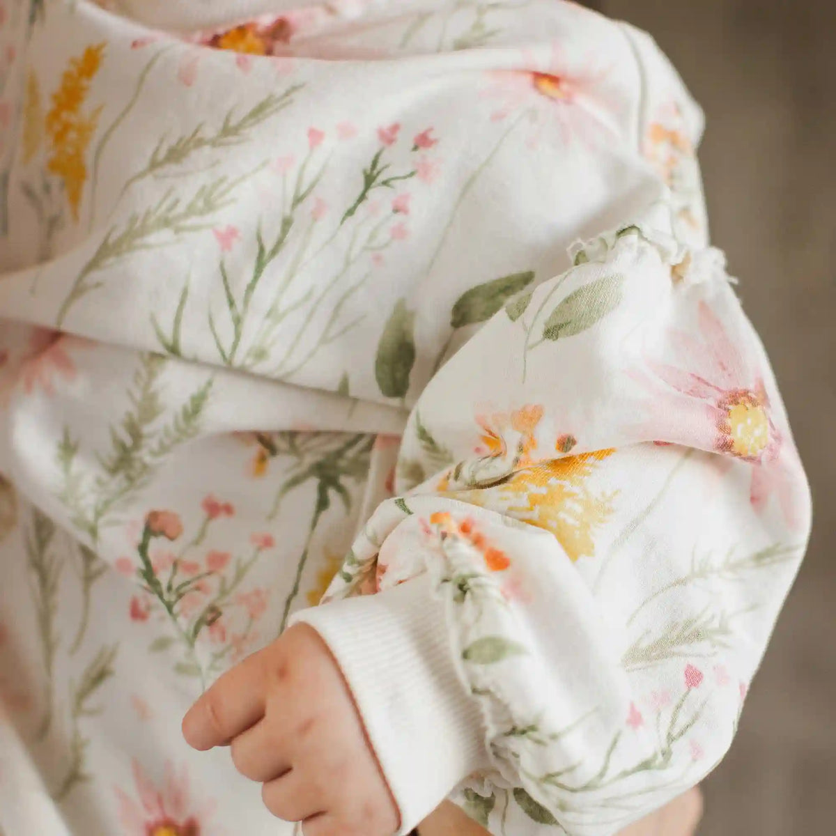 Wild Floral Organic Girl Sweatshirt Set