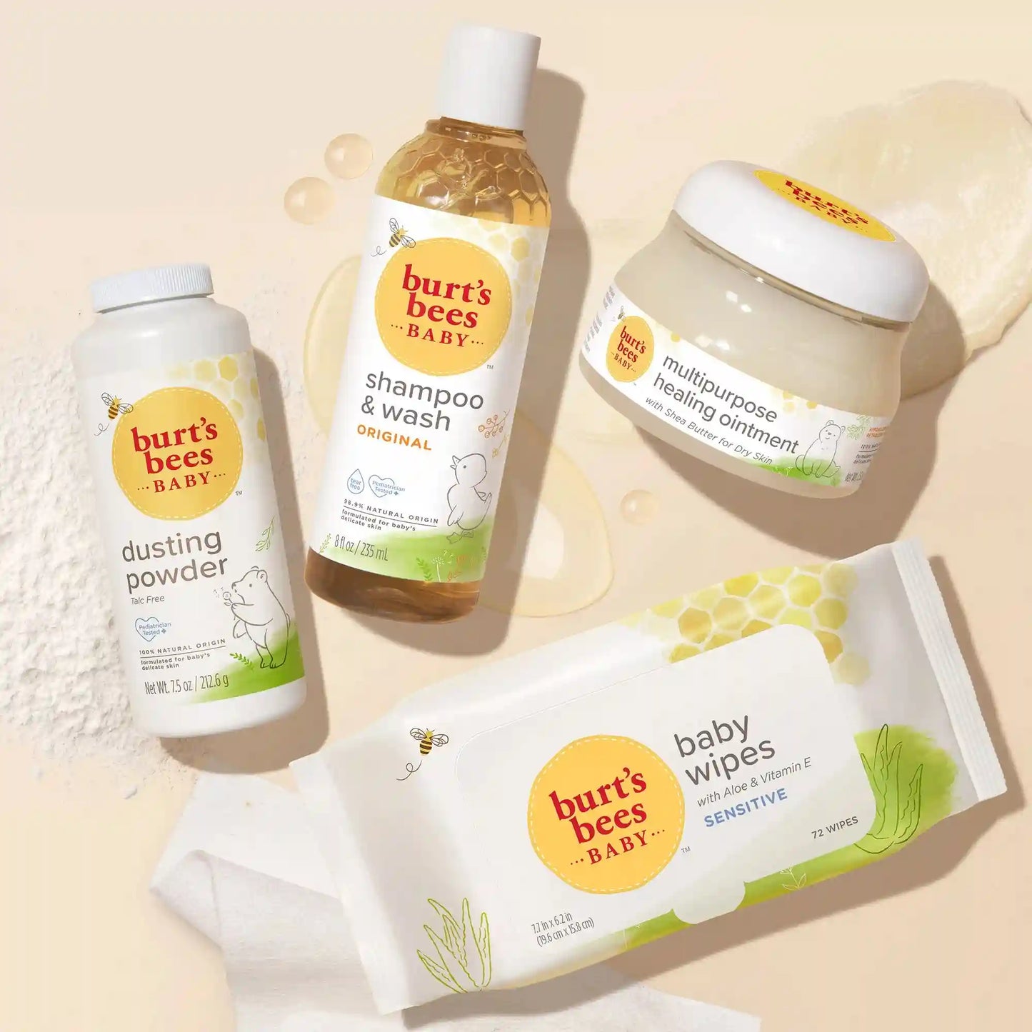 Burt’s Bees Baby Wipes, Unscented Natural Baby Wipes for Sensitive Skin - 72 Wipes