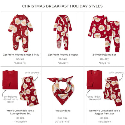 Christmas Breakfast Family Matching Organic Cotton Men's PJ Set