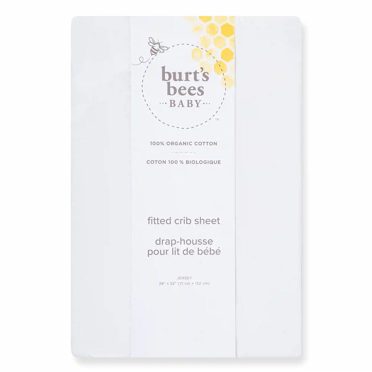 Solid Organic Cotton BEESNUG® Fitted Crib Sheet - Cloud