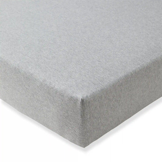 Solid Organic Cotton BEESNUG® Fitted Crib Sheet - Heather Grey