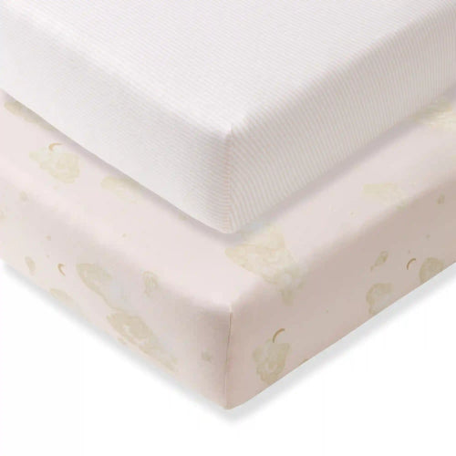 Good Night Sky Organic Cotton Crib Sheets Set of 2 - Ranunculus