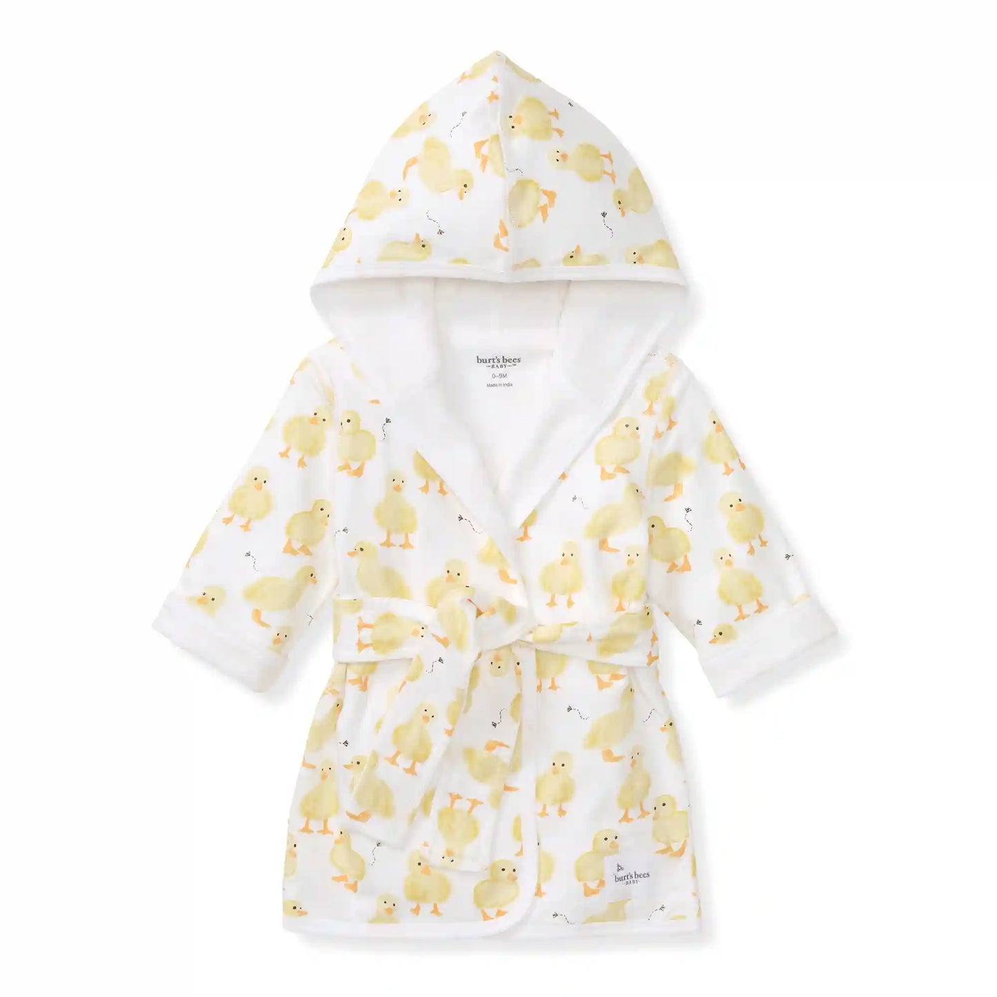 Organic Cotton Knit Terry Hooded Robe - Little Ducks