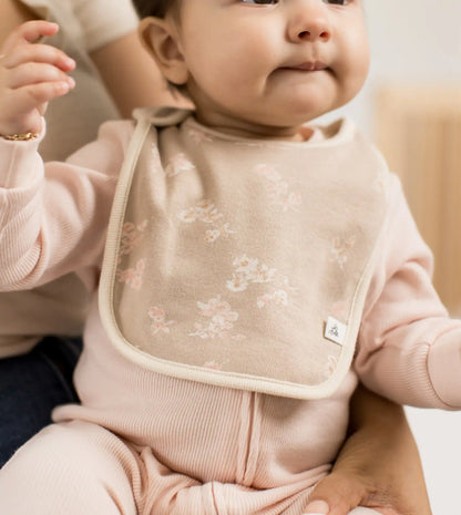 Whimsical Floral Organic Cotton Baby Bibs 5 Pack