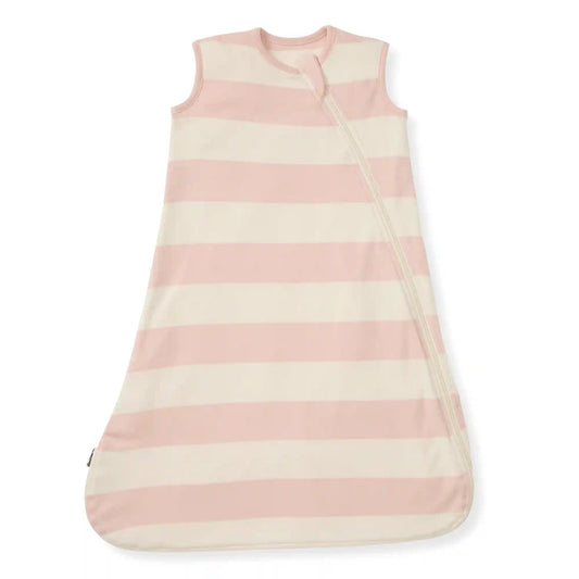 Rugby Stripe Organic Lightweight Beekeeper™ Wearable Baby Blanket - Pink Sand