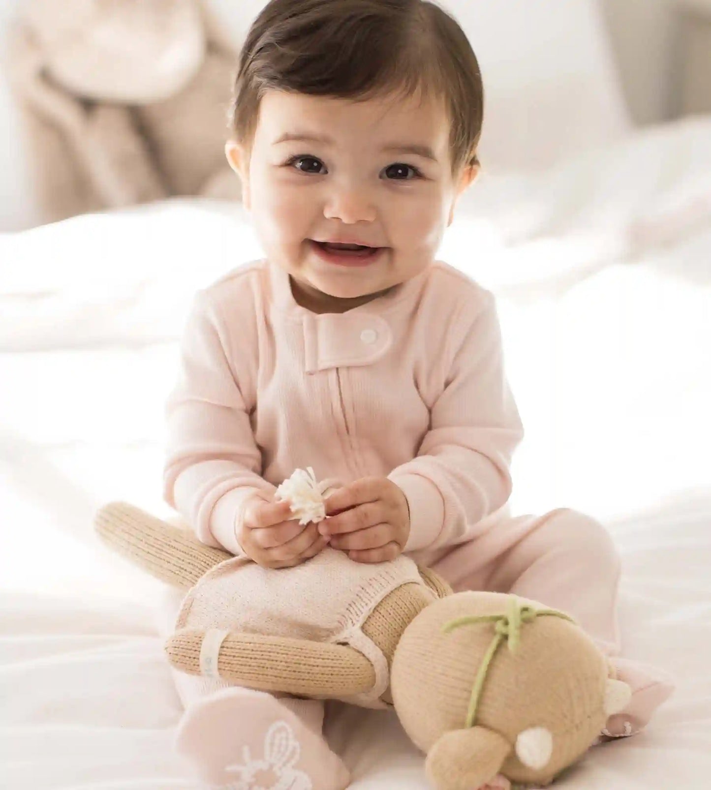 Solid Rib Organic Cotton Two-Piece Pajamas - Ranunculus