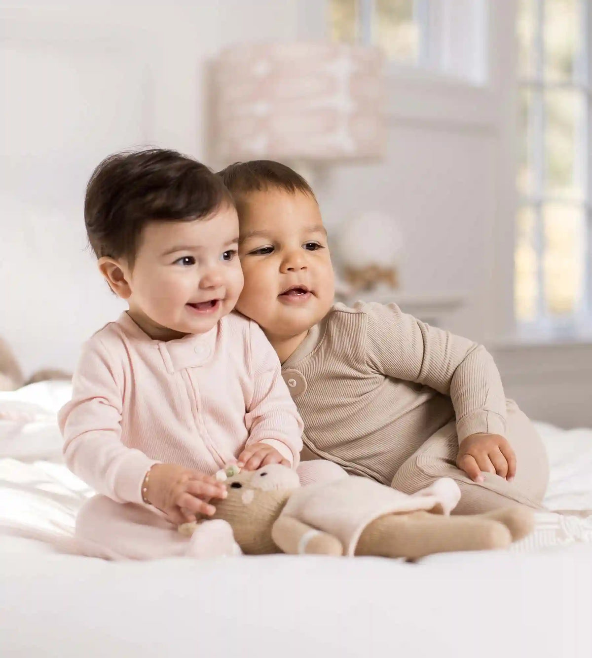 Solid Rib Organic Cotton Sleeper - Ranunculus