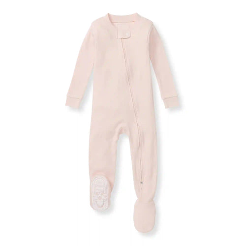 Solid Rib Organic Cotton Sleeper - Ranunculus