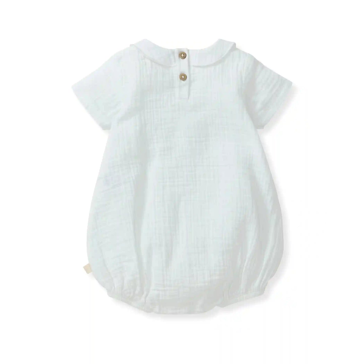 Baby Boy Classic Gauze Bubble Romper