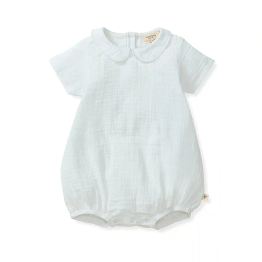 Baby Boy Classic Gauze Bubble Romper