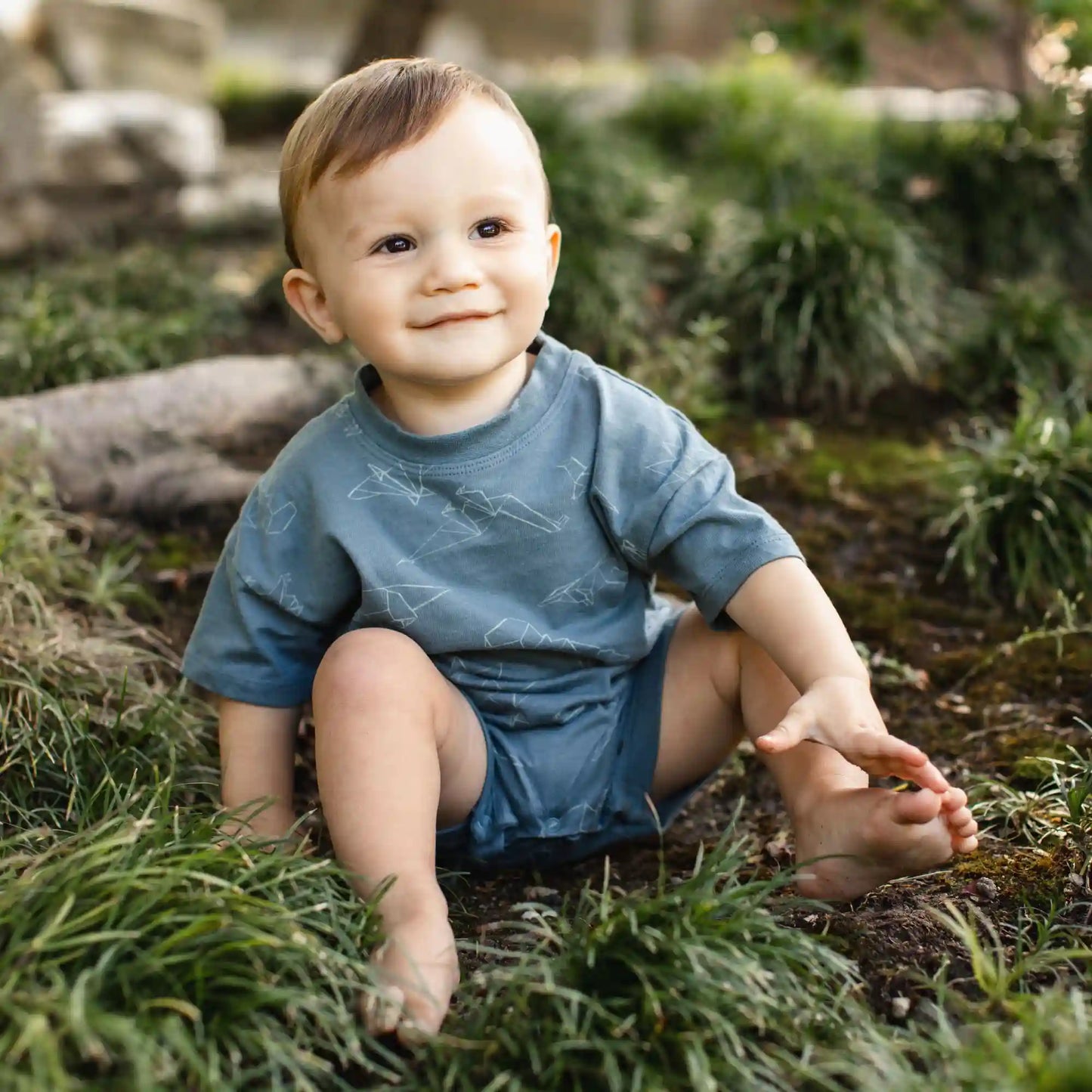 Origami Dinos Boy Tee & Shorts Set