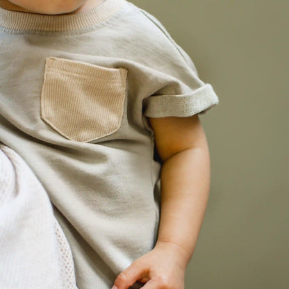 Vintage Wash Baby Boy Pocket Jumpsuit