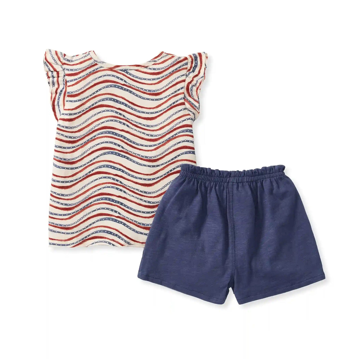 Festive Pattern Girl Tee & Shorts Set