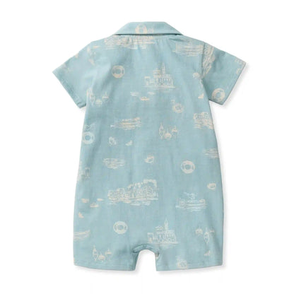 Port Town Organic Baby Boy Romper
