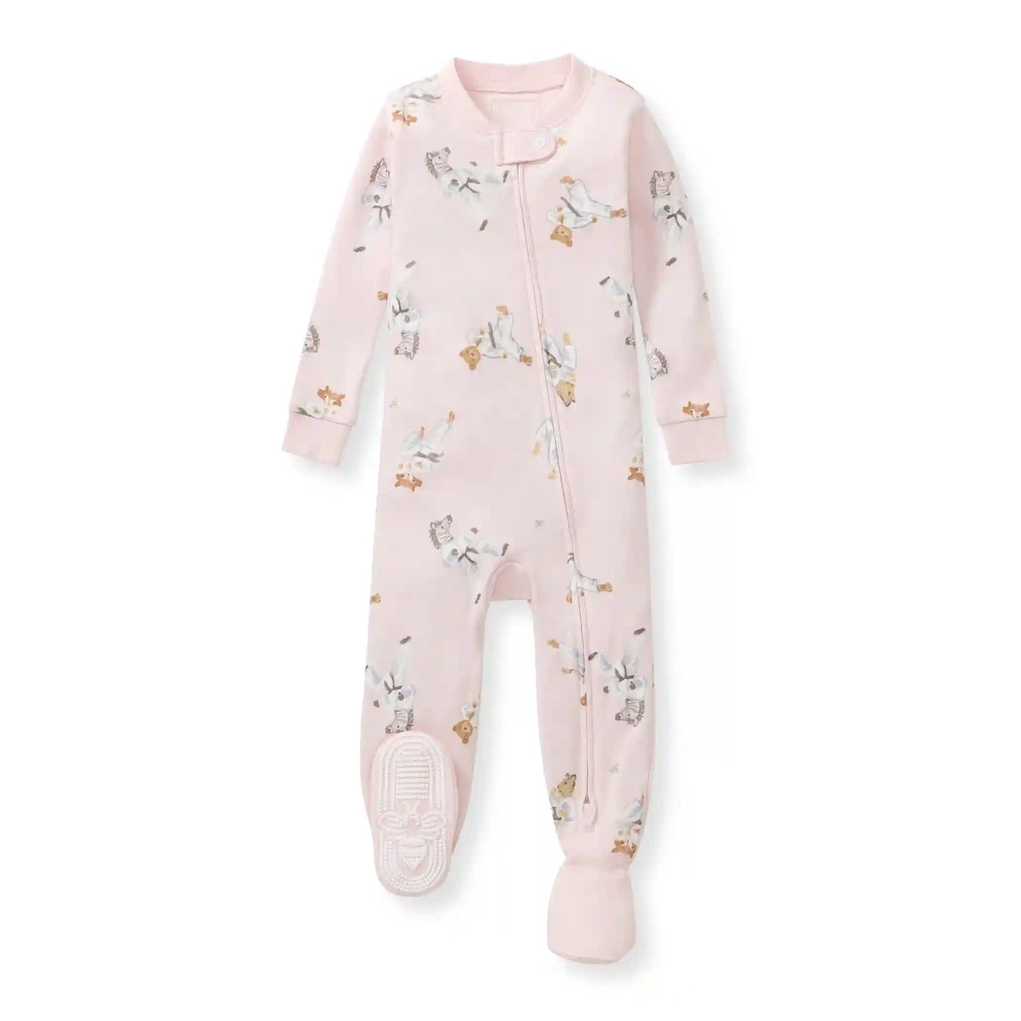 Karate Creatures Organic Cotton Sleeper - Chalky Pink