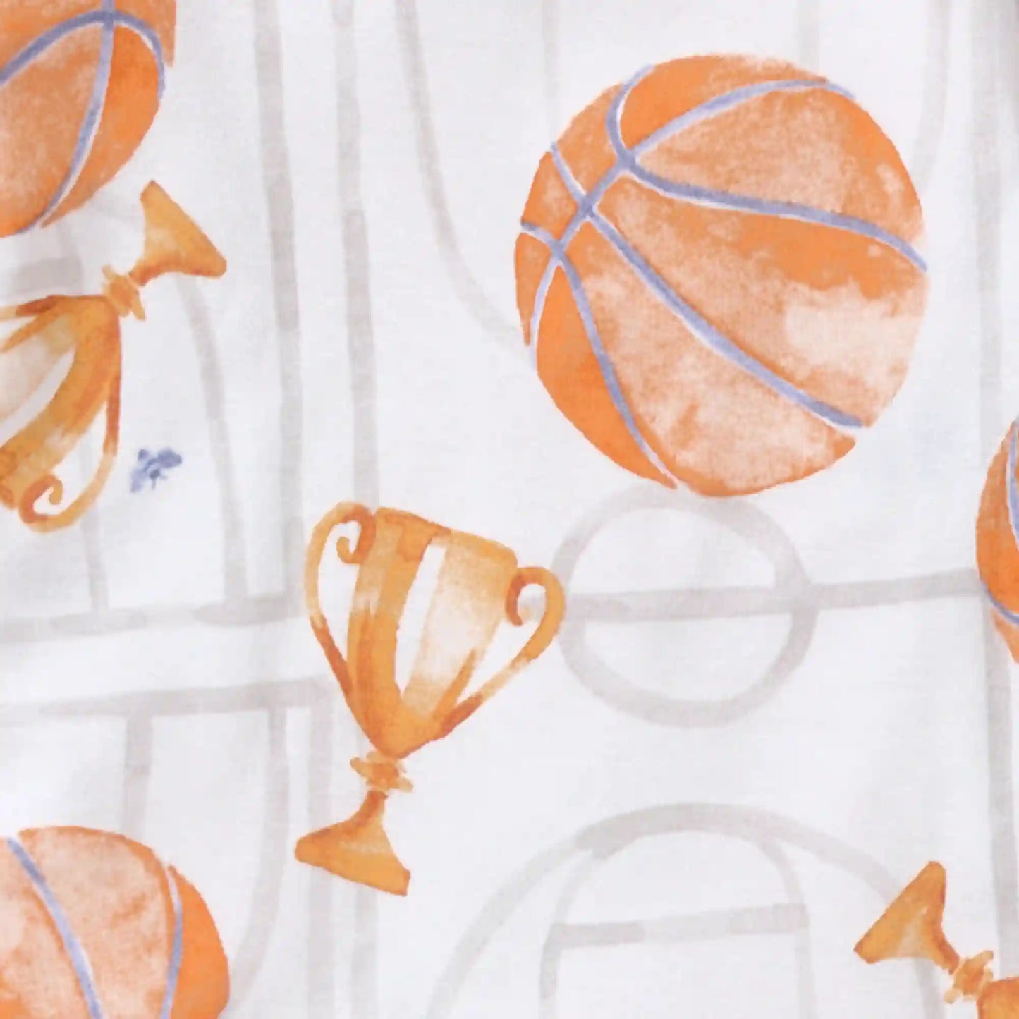 Basketball Court Organic Cotton Two-Piece Pajamas