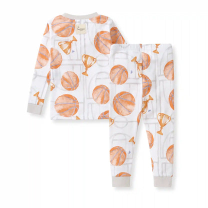 Basketball Court Organic Cotton Two-Piece Pajamas