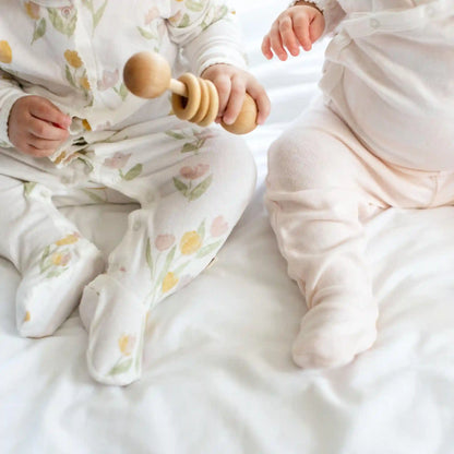 Tulip Fields Baby Girl Jumpsuit & Hat Set