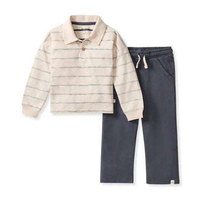 Organic Cotton Polo Tee & Pants Set