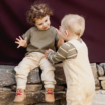 Organic Baby Boy Knit Corduroy Jumpsuit