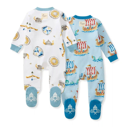 Nordic Hero & Viking Ships Organic Cotton Sleeper 2 Pack