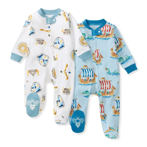 Nordic Hero & Viking Ships Organic Cotton Sleeper 2 Pack