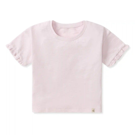 Drop Shoulder Ruffle T-Shirt
