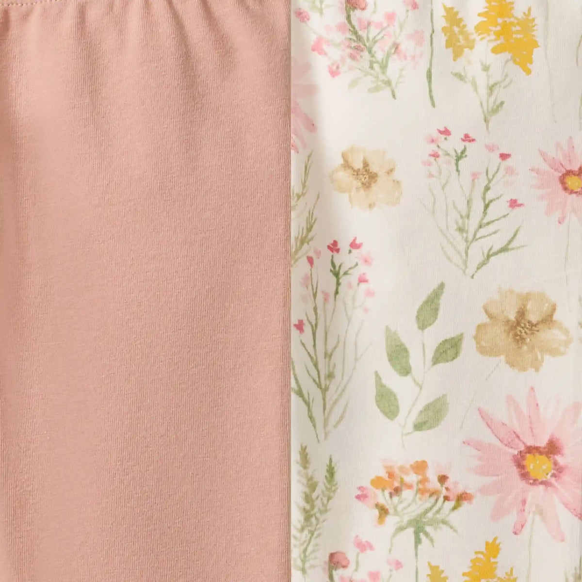 Wild Floral Organic Girl Leggings 2 Pack