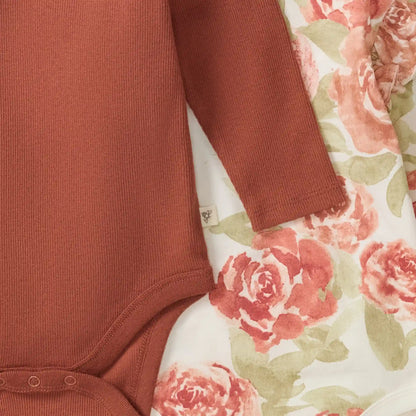 Autumn Rose Baby Girl Bodysuits 2 Pack