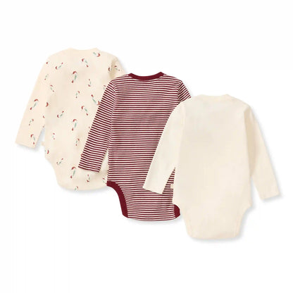 3 Pack My First Christmas Bodysuits