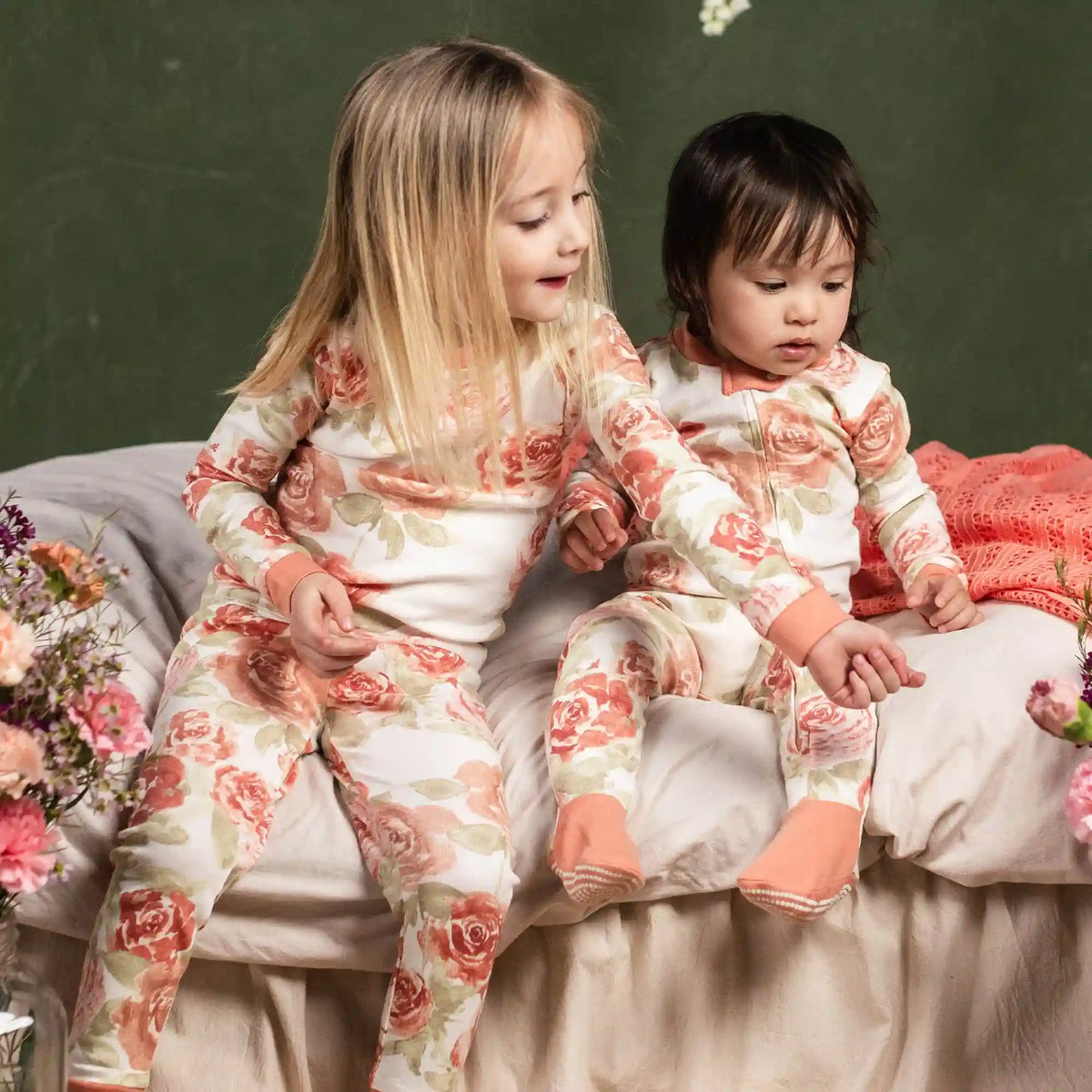 Autumn Rose Garden Organic Cotton Sleep & Play