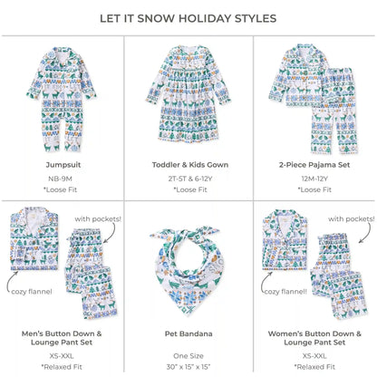 Let It Snow Flannel Family Matching Men's Pajama Set