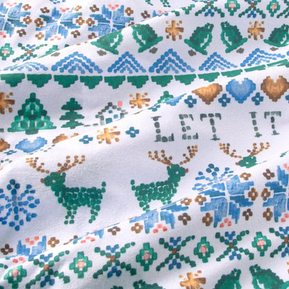 Let It Snow Flannel Family Matching Pet Bandana