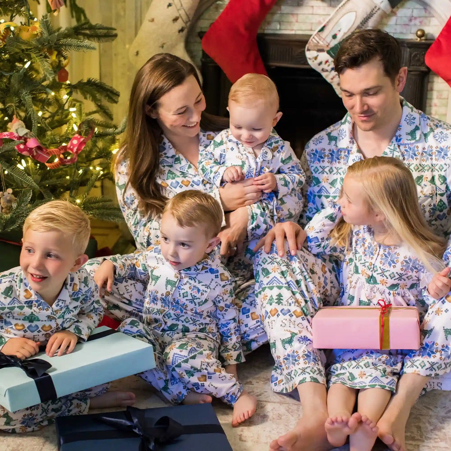 Let It Snow Flannel Family Matching Kids Nightgown