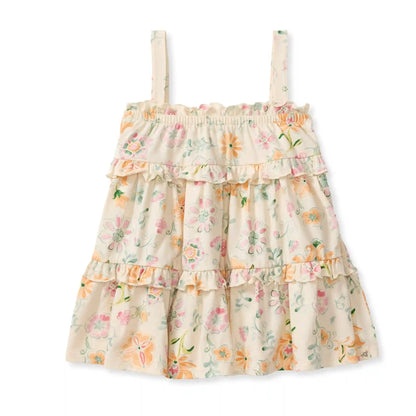 Mediterranean Floral Organic Dress