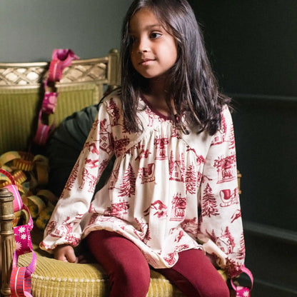 Vintage Christmas Tunic and Pants Set