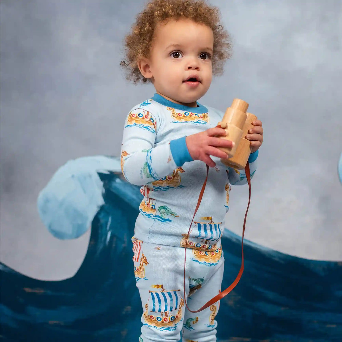 Nordic Hero & Viking Ships Organic Cotton Two-Piece Pajamas 2 Pack