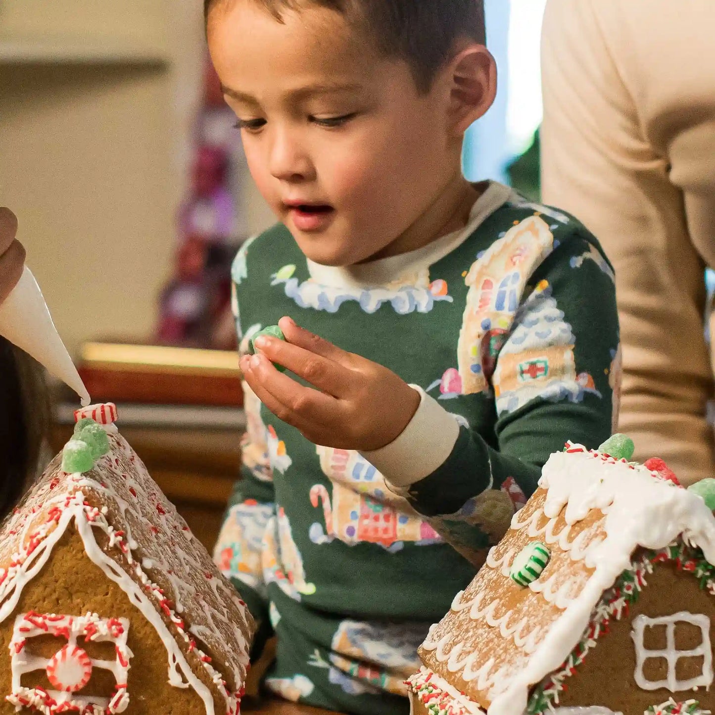 Gingerbread Houses Family Matching Organic Cotton Women's PJ Set