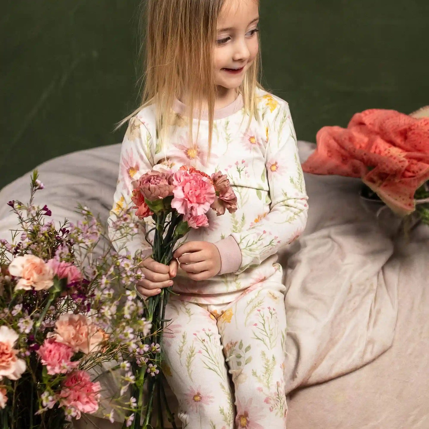 Wild Floral Organic Cotton Two-Piece Pajamas