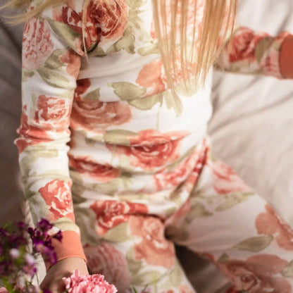 Autumn Rose Garden Organic Cotton Two-Piece Pajamas