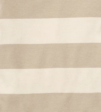 Mommy & Me Rugby Stripe Organic Cotton Pajamas - Oat